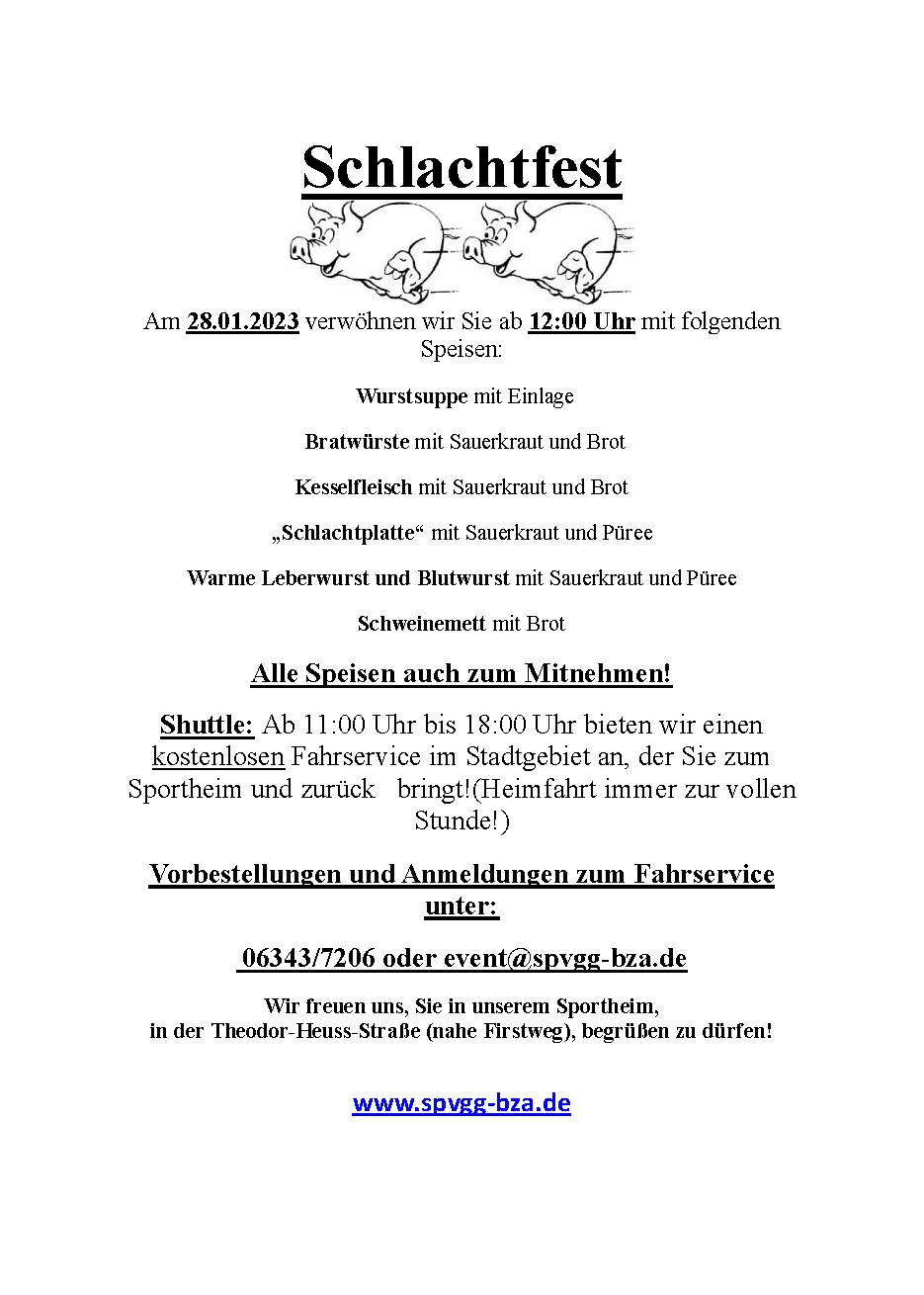 Schlachtfest, Januar 2023